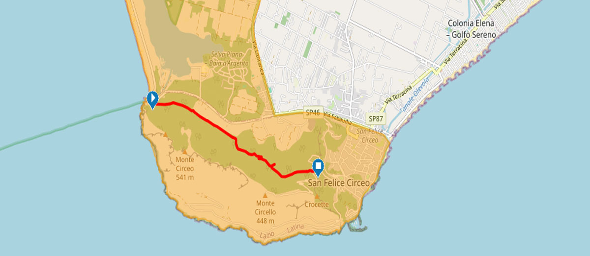 mappa sentiro 1 promontorio